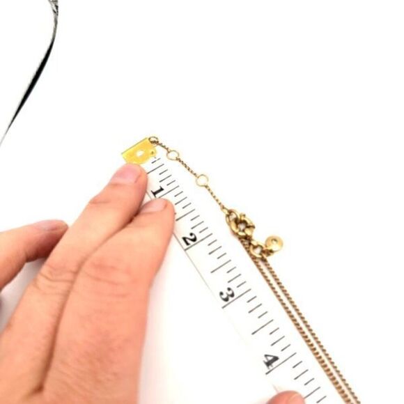 J Crew Gold Tone Fringe Tassel Chain Necklace Long Minimalist Classic - Picture 11 of 11